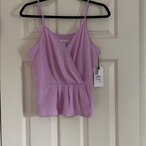 Leith lilac peplum cami tank top new with tags!